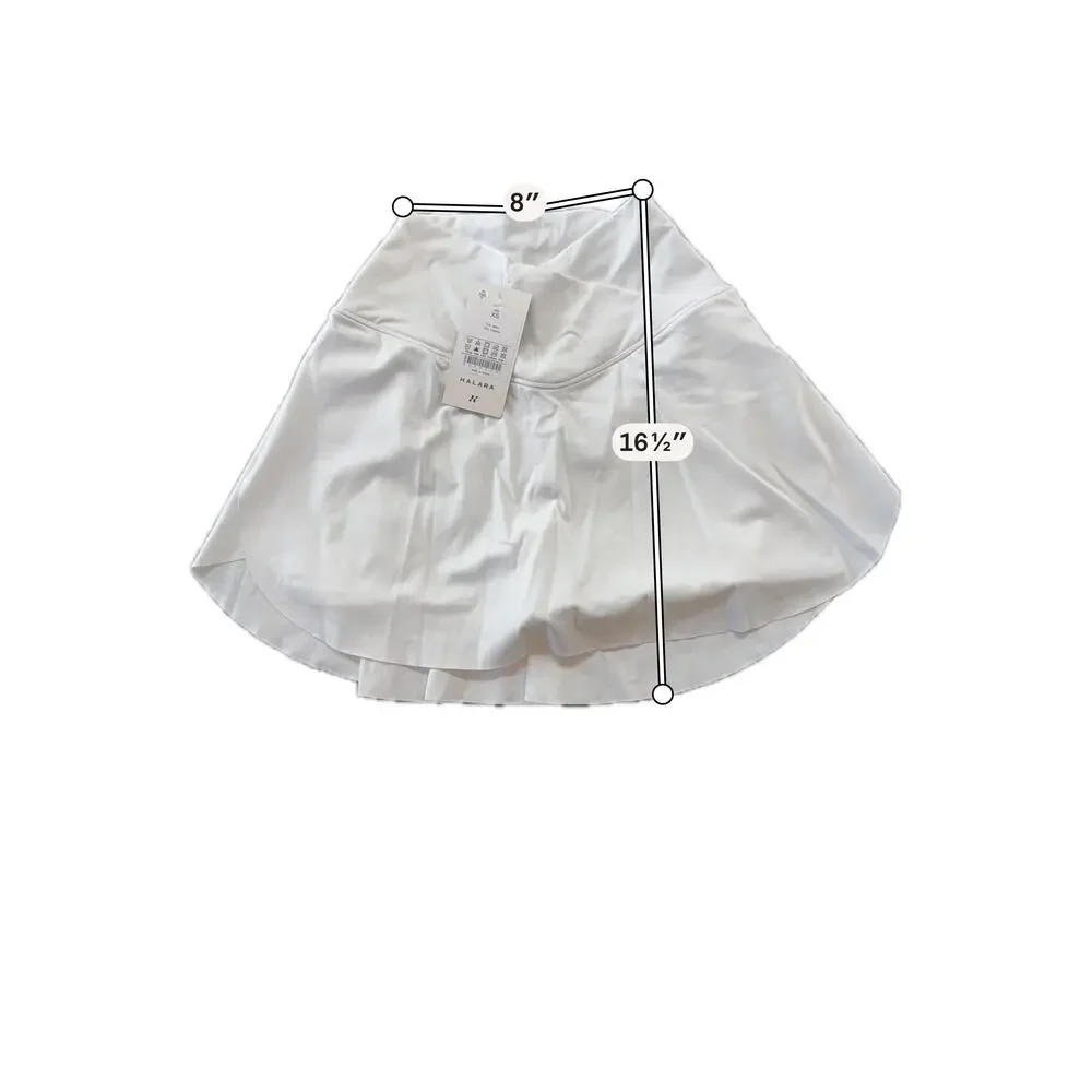 Halara Skort Womens XS White Athletic Built In Shorts Tennis Running Gym Stretch